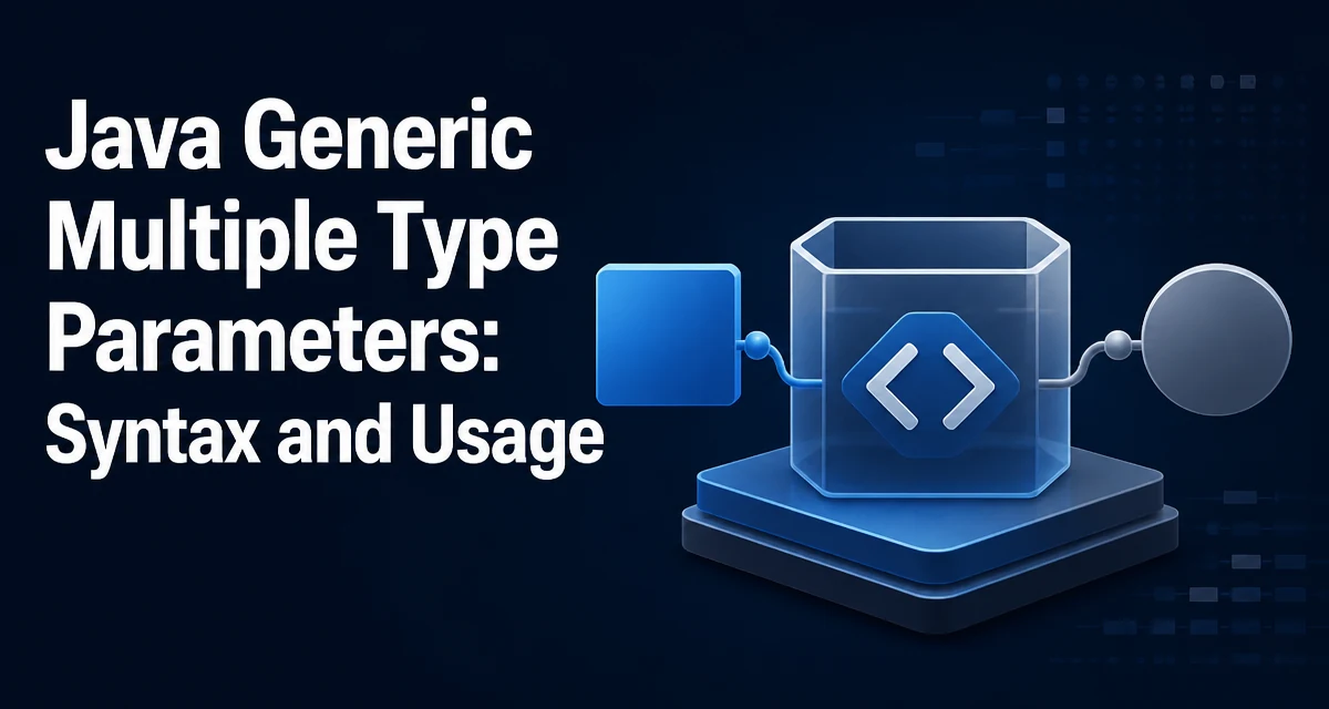 Diagram showing a Java generic class with two type parameters T and U connecting to different data types.